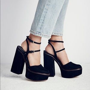Free People Twin Sundown Suede Platform Sandals